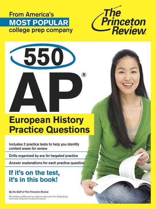 Title details for 550 AP European History Practice Questions by The Princeton Review - Available